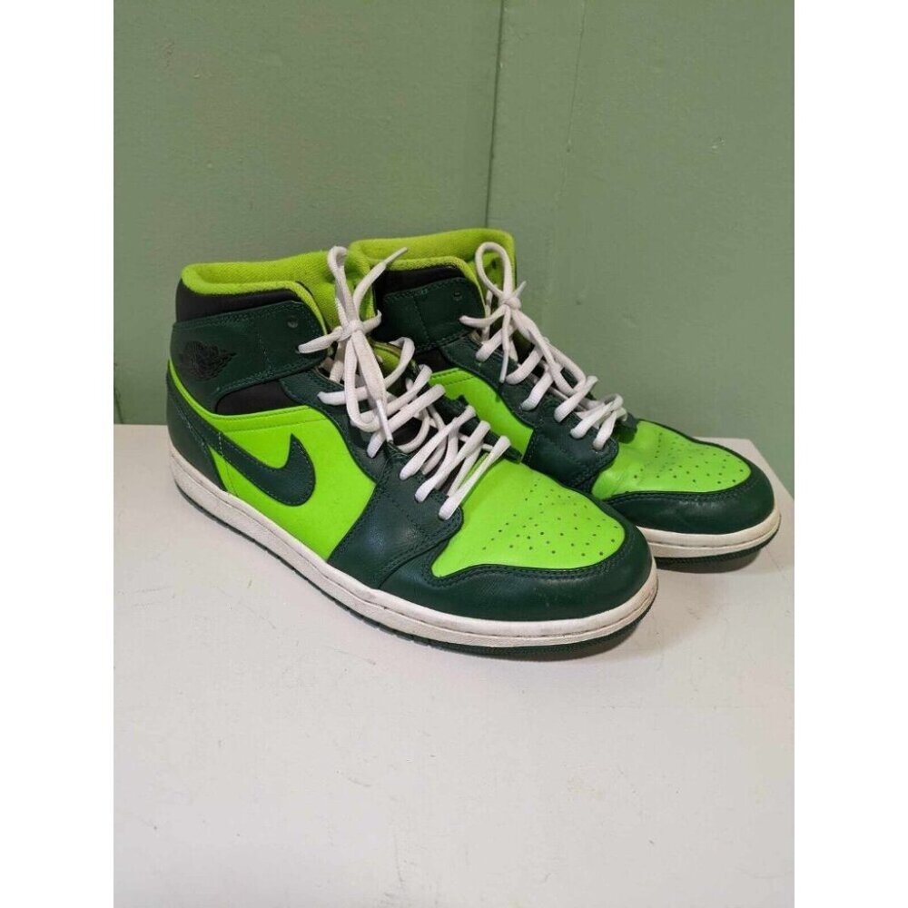 Air Jordan 1 Mid 'HULK' Gorge Green Retro 554724-300 Men's Size 8.5